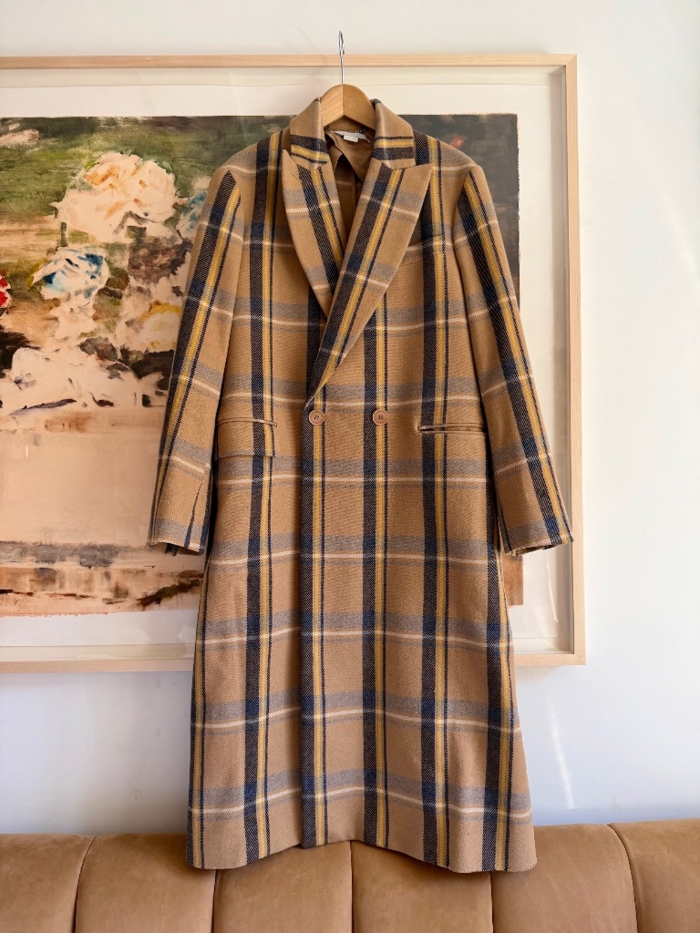 Stella McCartney plaid wool coat